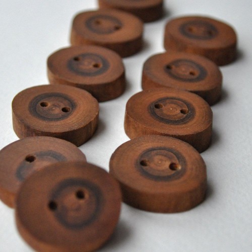 Mini Ahşap Düğme 11mm - Akçaağaç