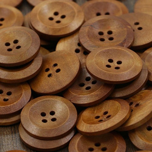 Rustik Ahşap Düğme 19mm - Dut Ağacı