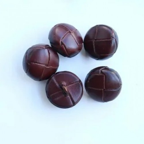 Desenli Deri Düğme 23mm - Yılan Derisi Efekti