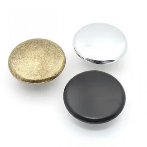 Küçük Gümüş Metal Düğme 10mm