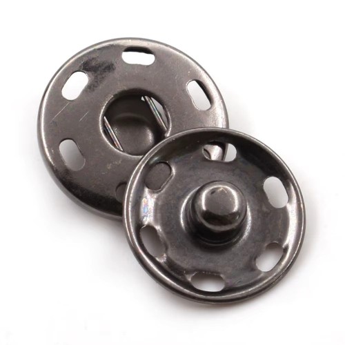 Mat Siyah Metal Düğme 14mm